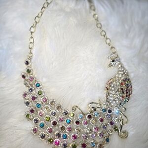 Elegant Multicolor Peacock Necklace